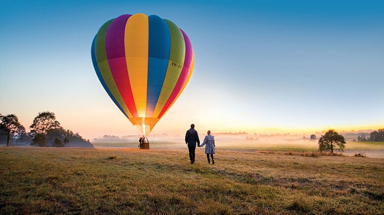 Hot Air Ballooning Over The Hunter 