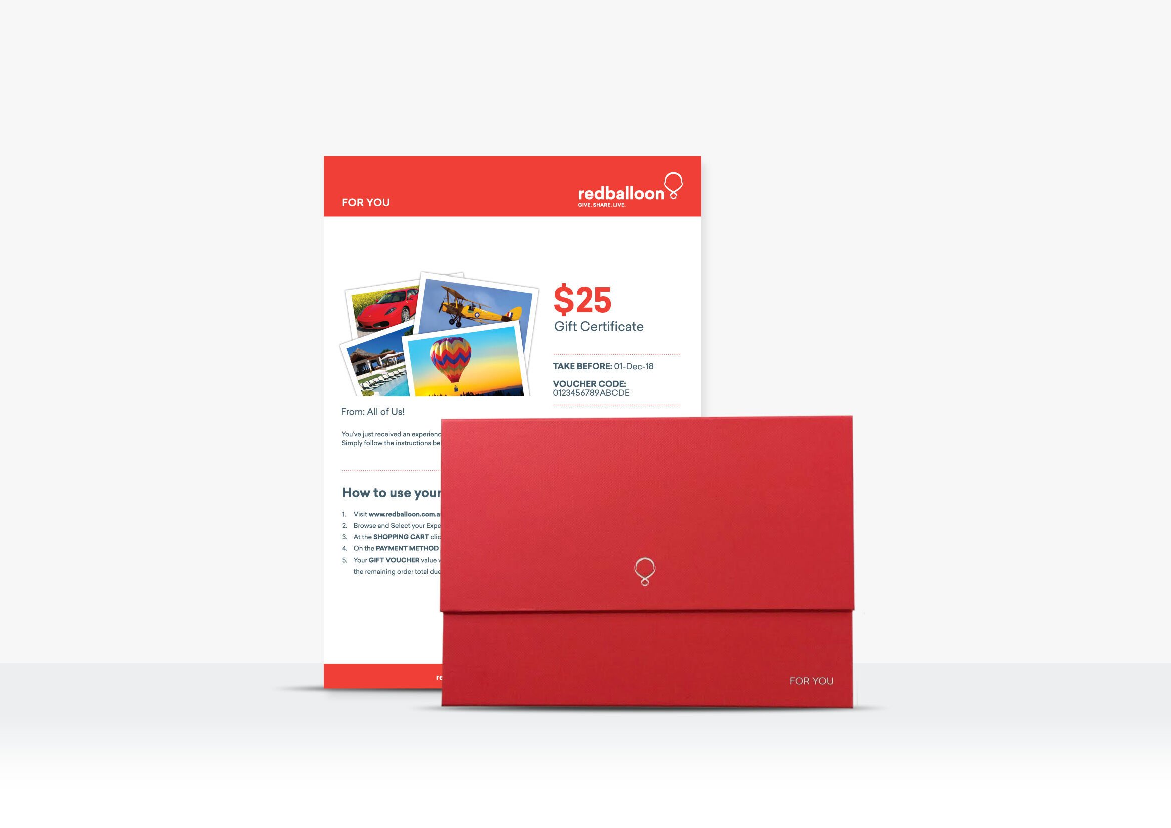 Red sales balloon voucher